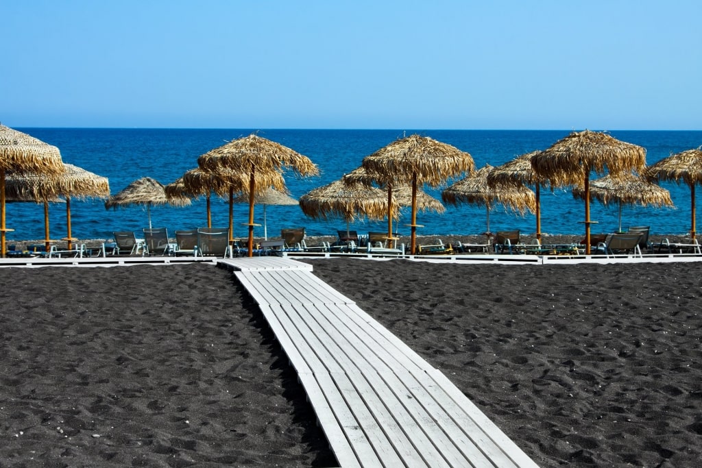 Santorini Greece beaches - Perissa Beach