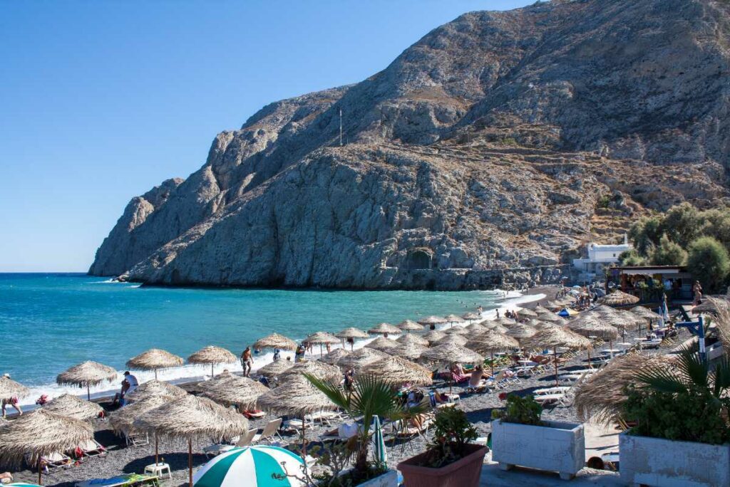 Santorini Greece beaches - Kamari Beach