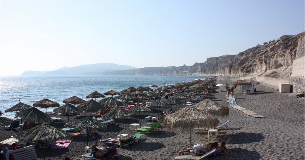 Santorini Greece beaches - Vlychada Beach
